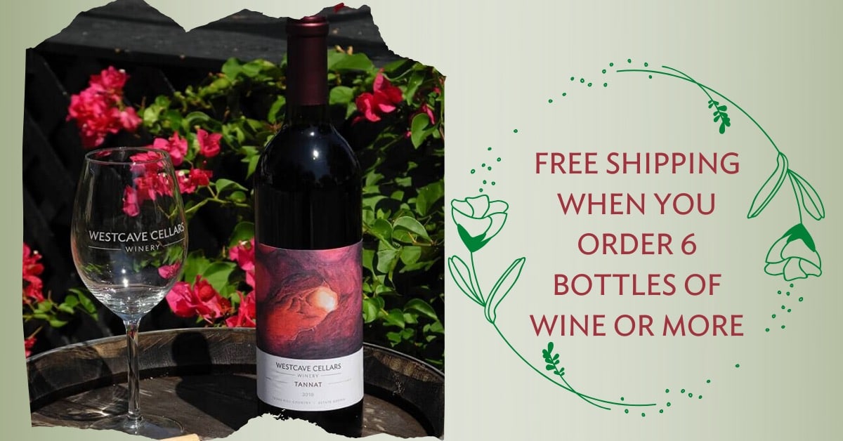 Free shipping when you order 6 bottles of wine or more