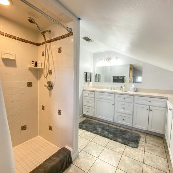 Large walk in shower upstairs