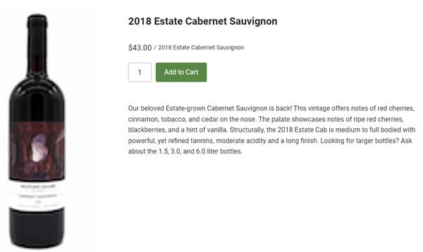 2018 Estate Cabernet Sauvignon